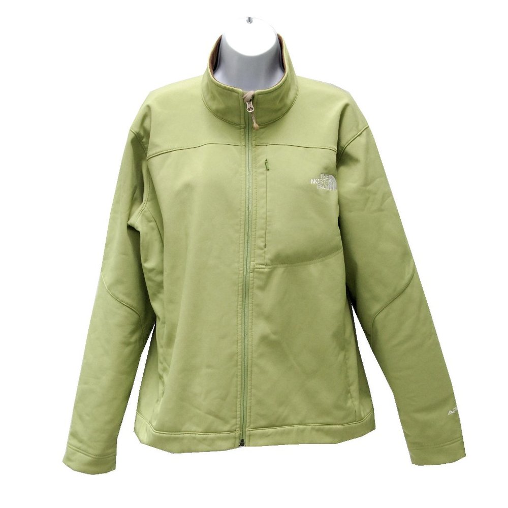 The North Face Women's Apex Softshell Fleece Lined Full Zip Jacket, Green, XL